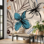 Tropical Botanic Illustration Wallpaper - B636 - WallTrend