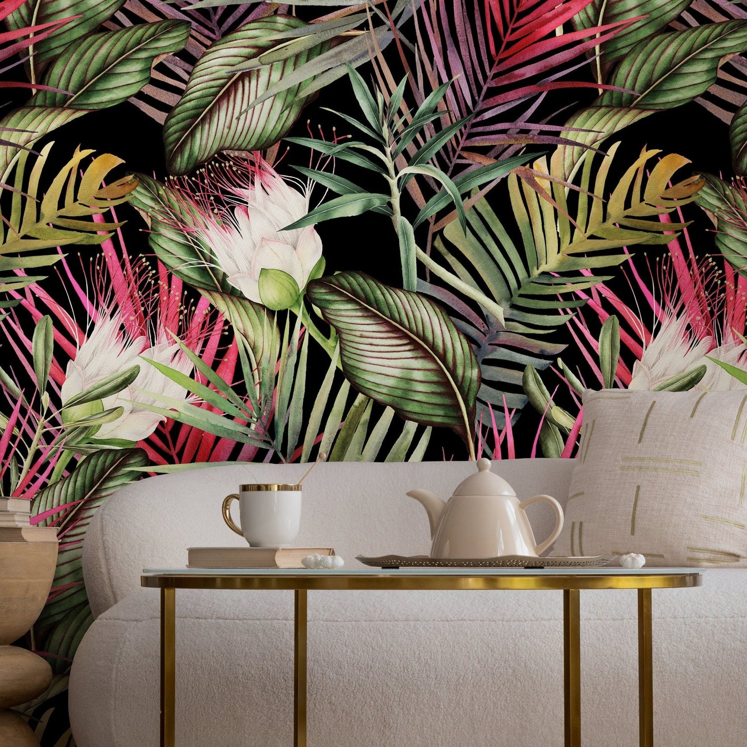 Tropical Botanical Bliss Wallpaper - A835 - WallTrend