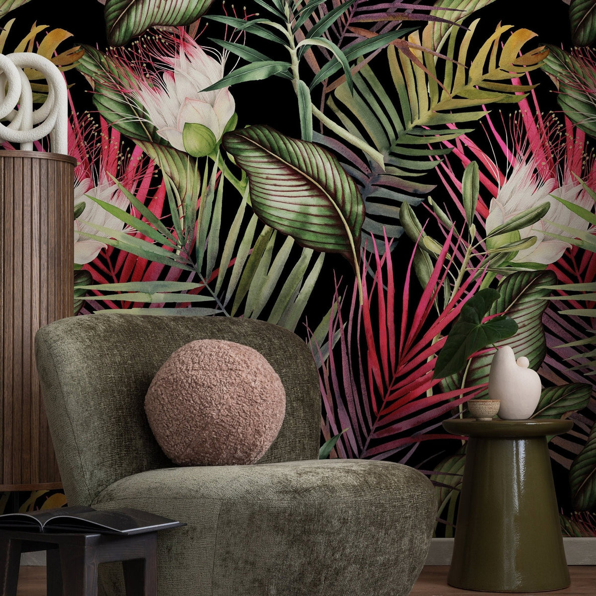 Tropical Botanical Bliss Wallpaper - A835 - WallTrend