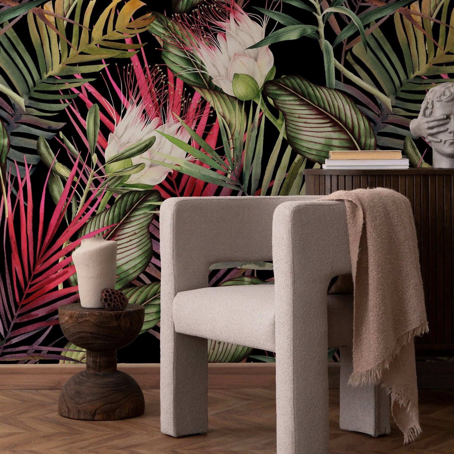 Tropical Botanical Bliss Wallpaper - A835 - WallTrend