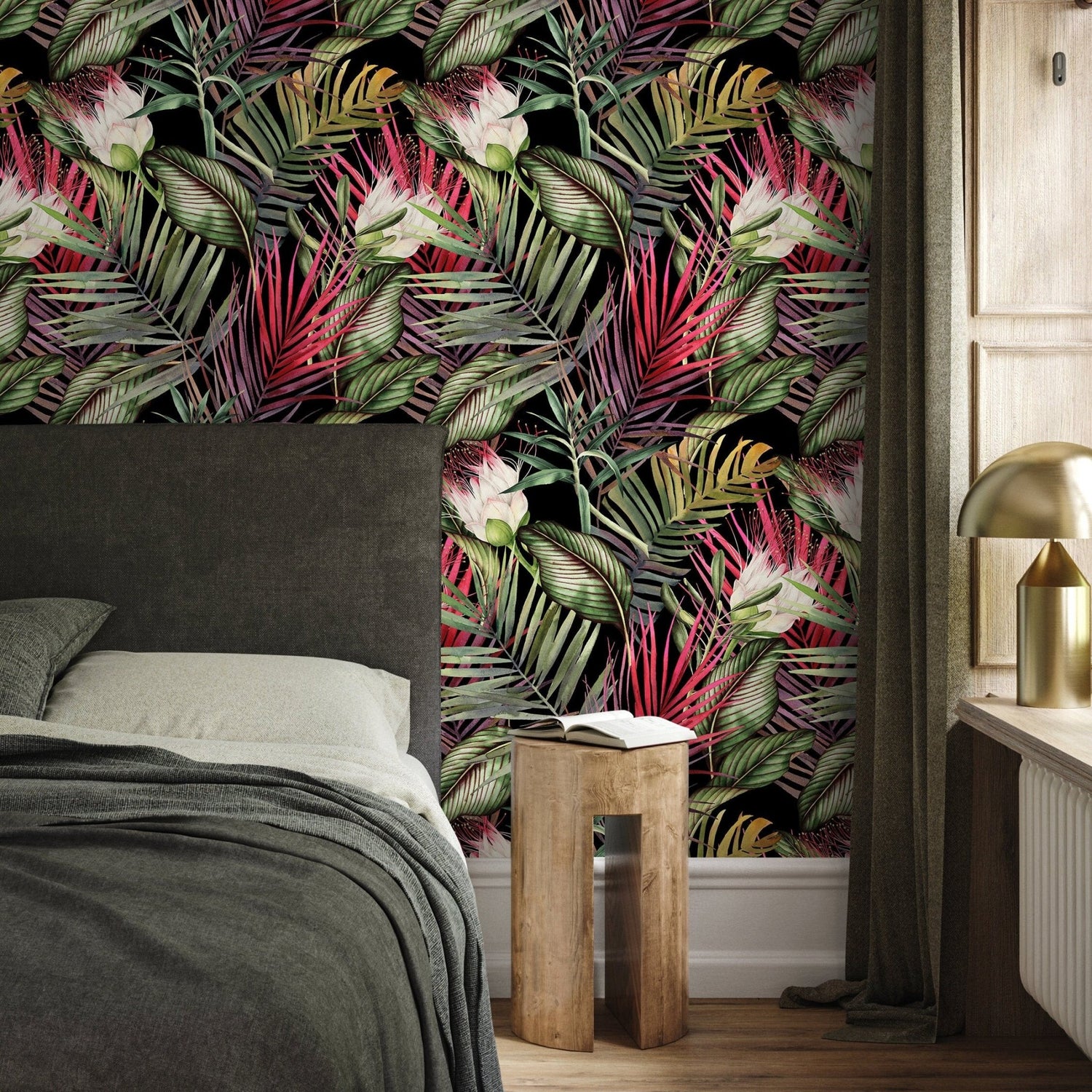 Tropical Botanical Bliss Wallpaper - A835 - WallTrend