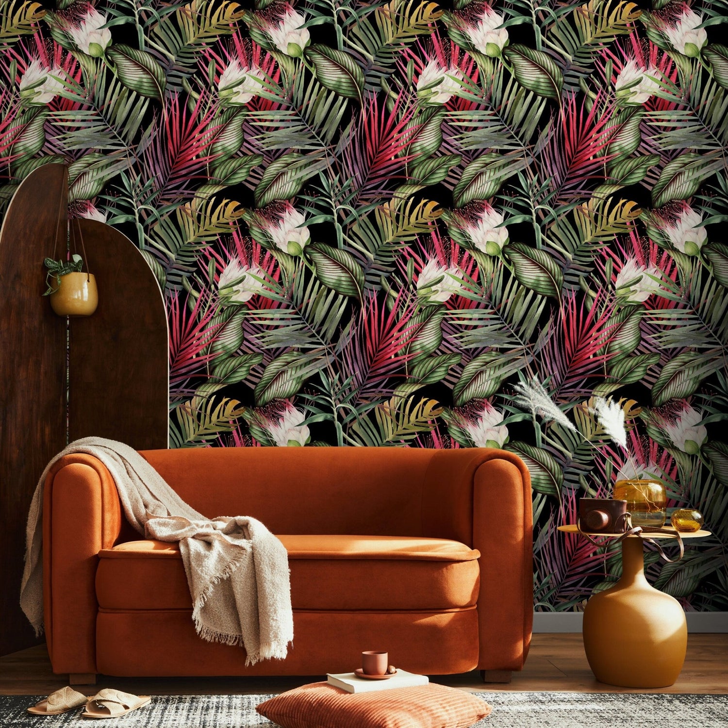 Tropical Botanical Bliss Wallpaper - A835 - WallTrend