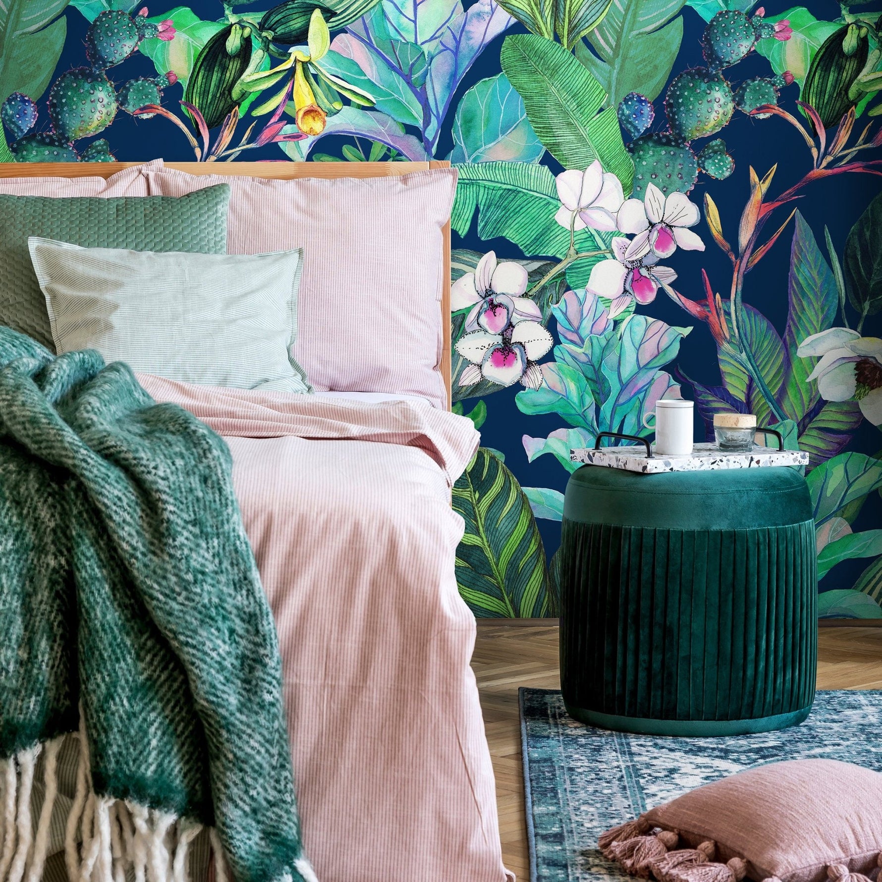 Tropical Botanical Bliss Wallpaper - B141 - WallTrend