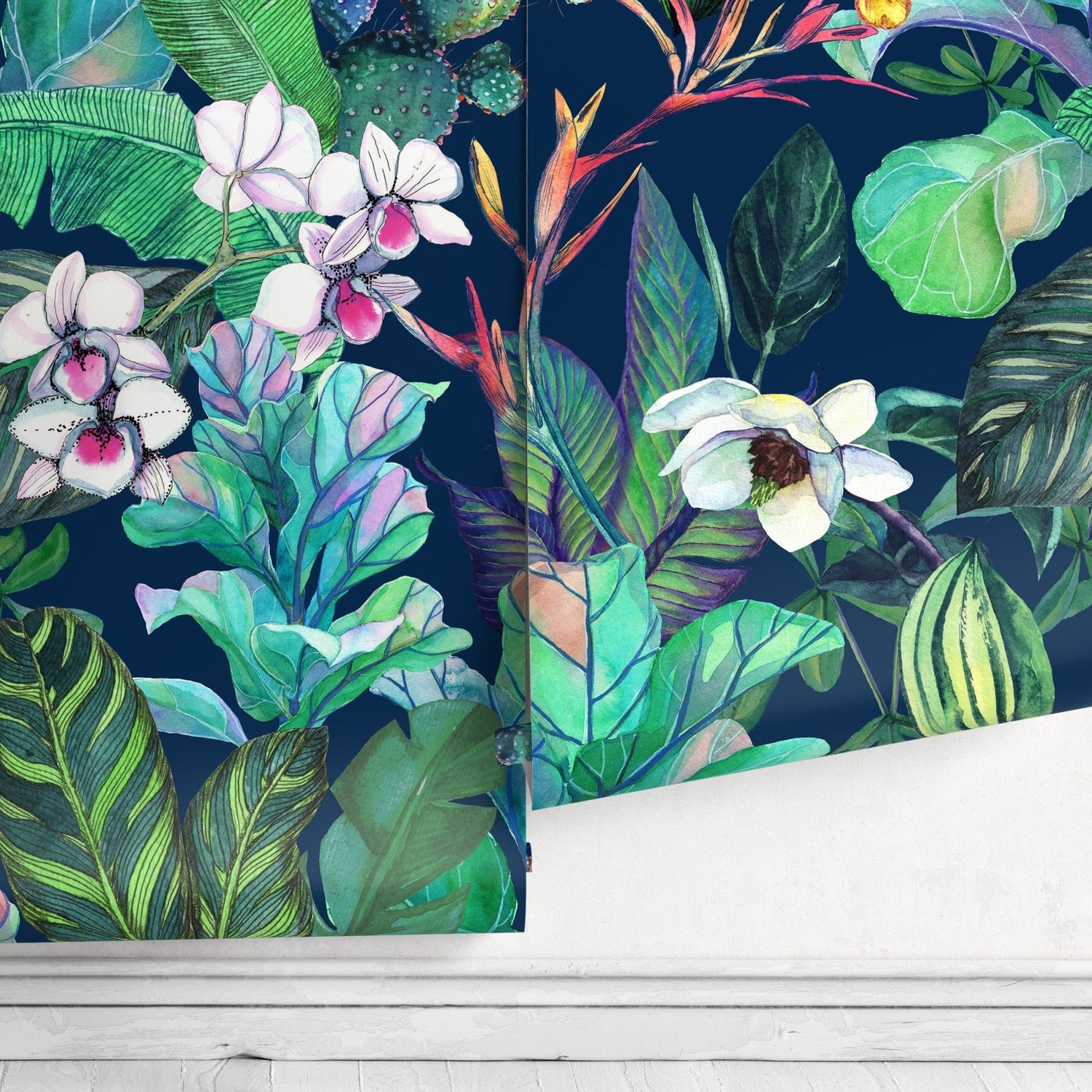 Tropical Botanical Bliss Wallpaper - B141 - WallTrend