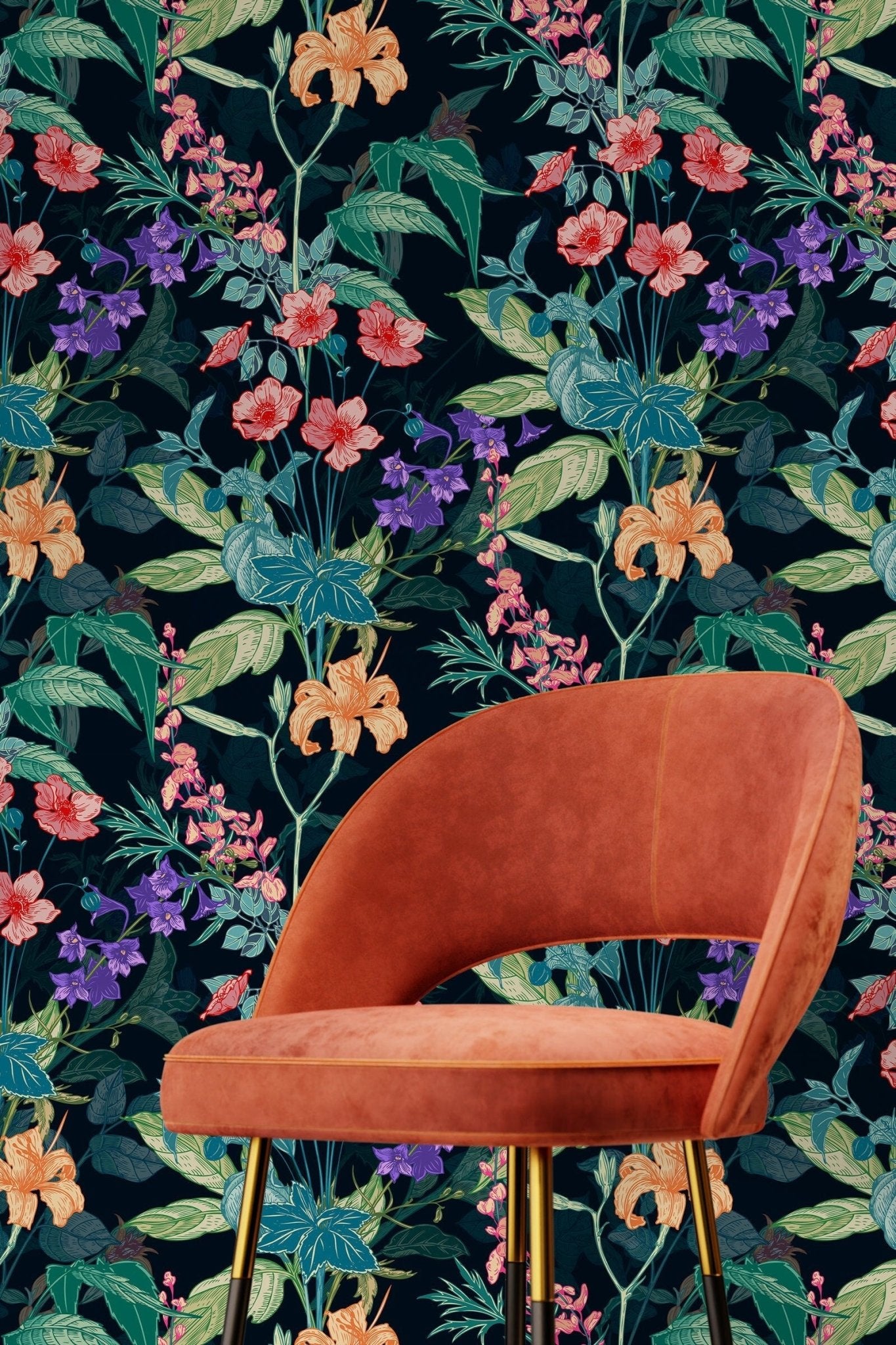 Tropical Botanical Elegance Wallpaper - C699 - WallTrend