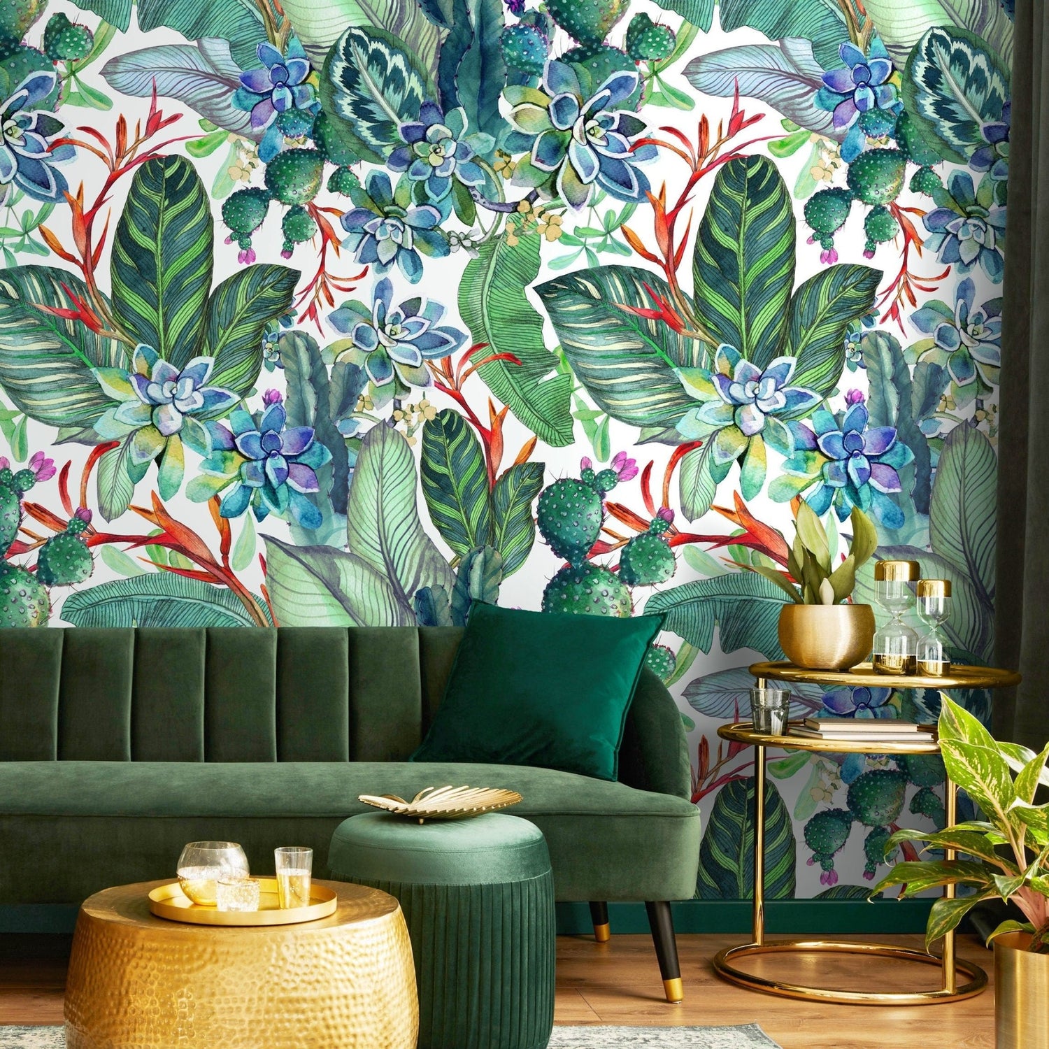 Tropical Botanical Fusion Wallpaper - A612 - WallTrend