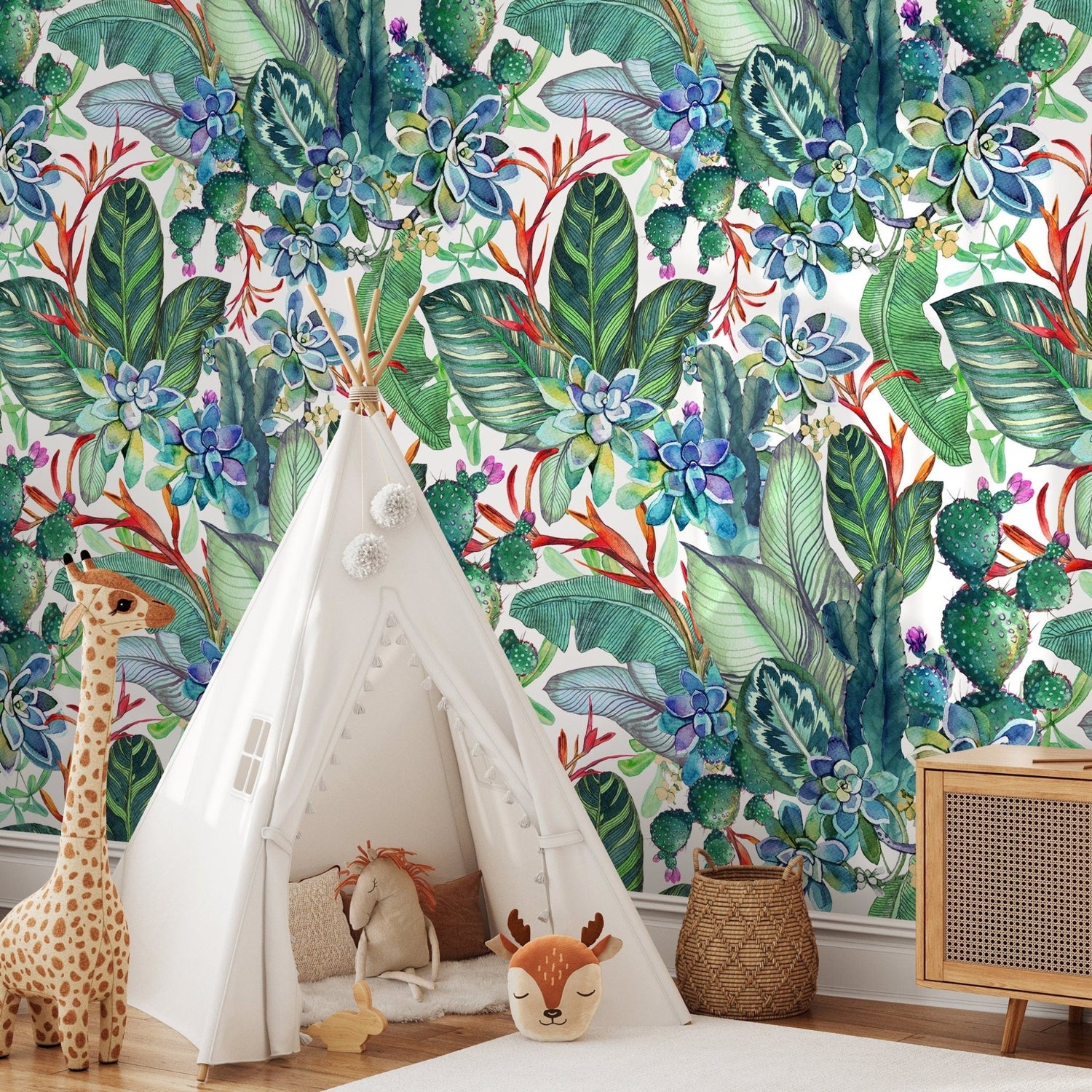 Tropical Botanical Fusion Wallpaper - A612 - WallTrend
