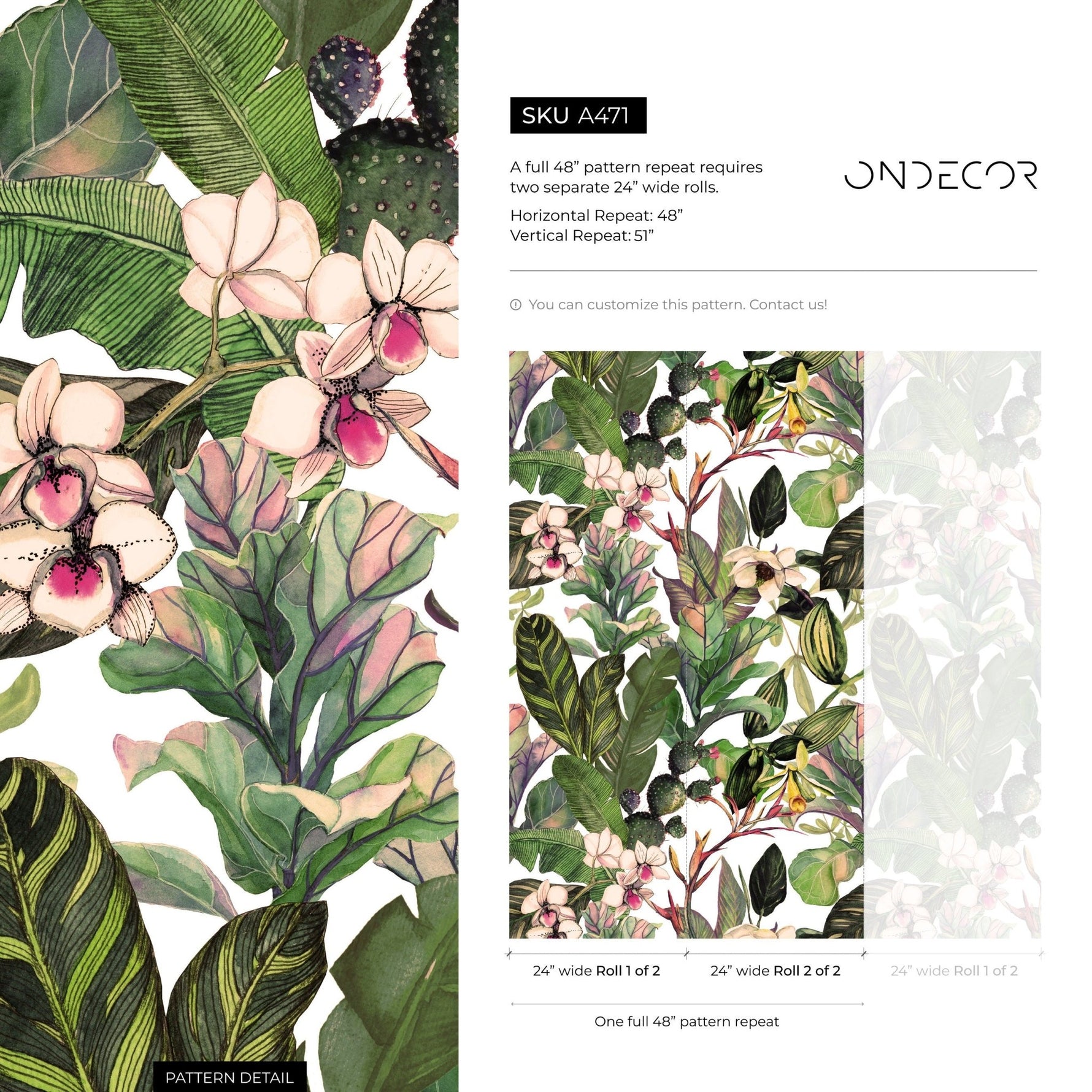 Tropical Botanical Garden Wallpaper - A471 - WallTrend