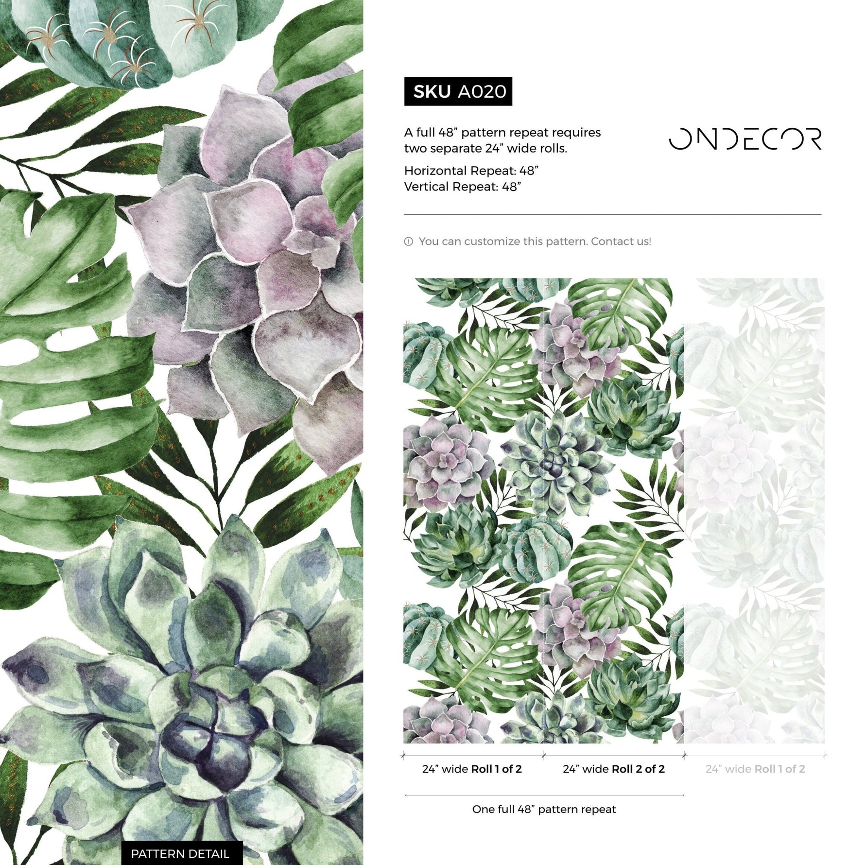 Tropical Botanicals Wallpaper - A020 - WallTrend