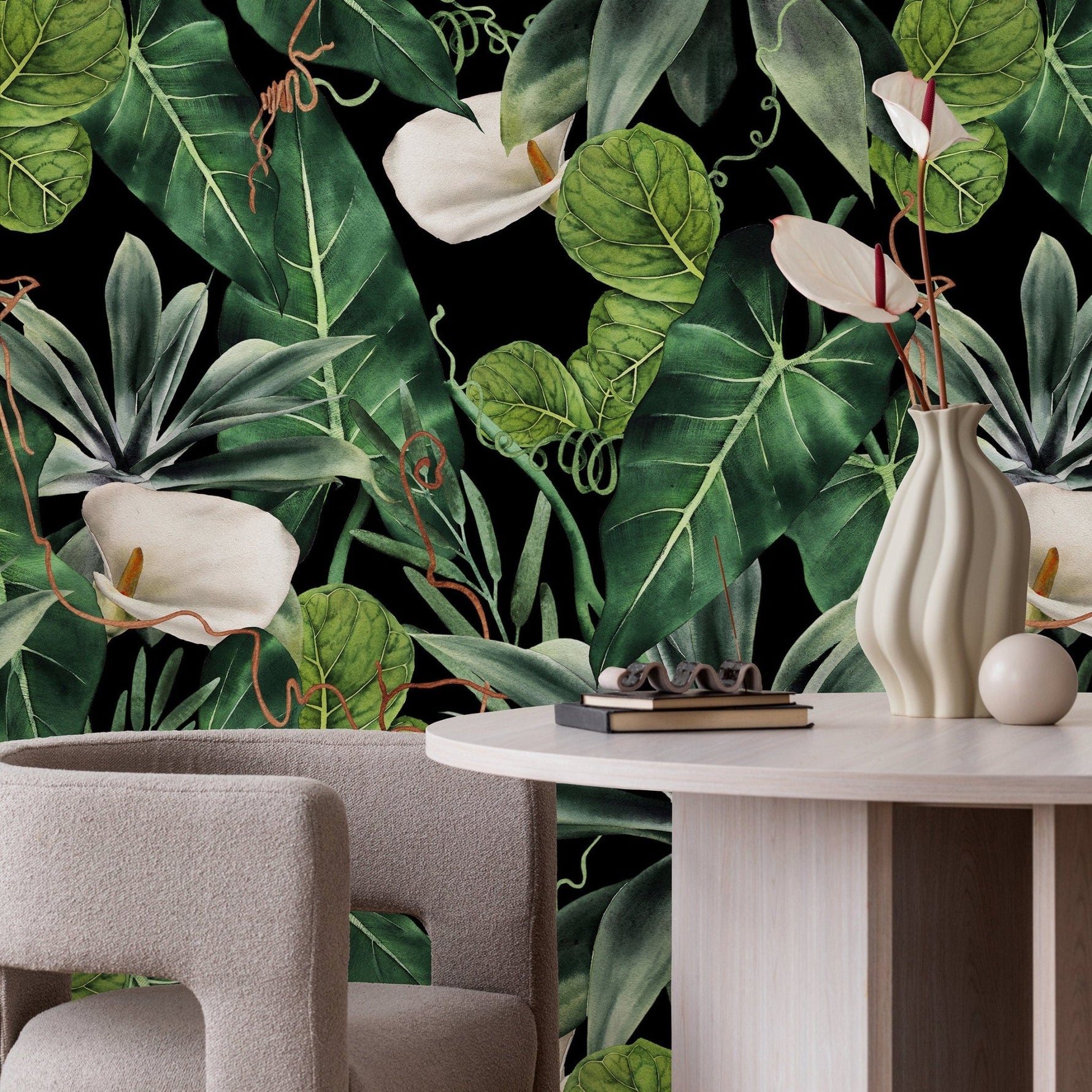 Tropical Botanicals Wallpaper - A843 - WallTrend