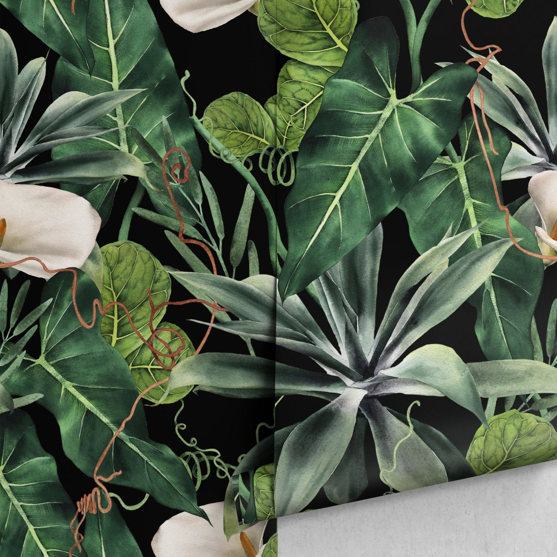Tropical Botanicals Wallpaper - A843 - WallTrend