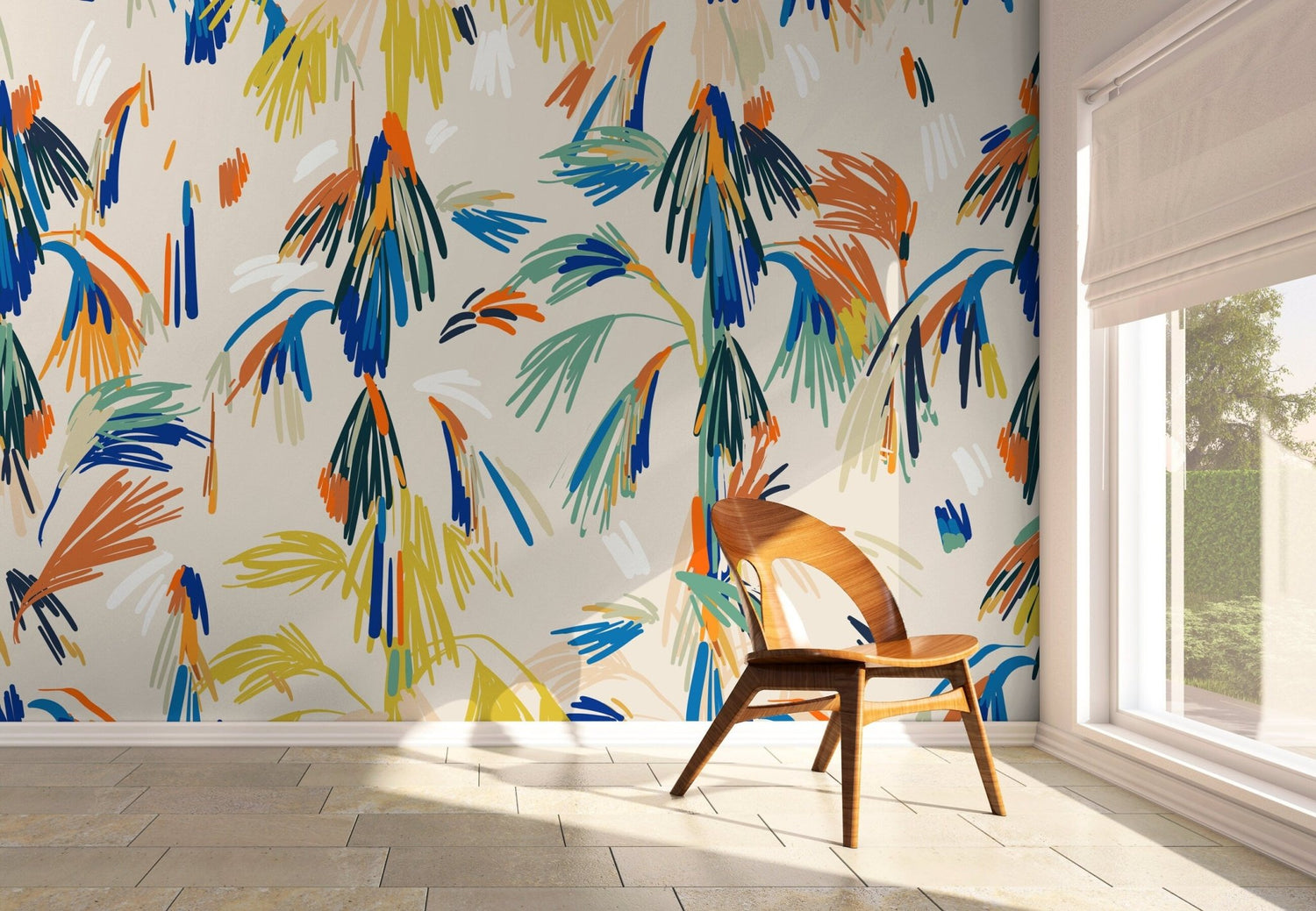 Tropical Brushstrokes Wallpaper - C360 - WallTrend