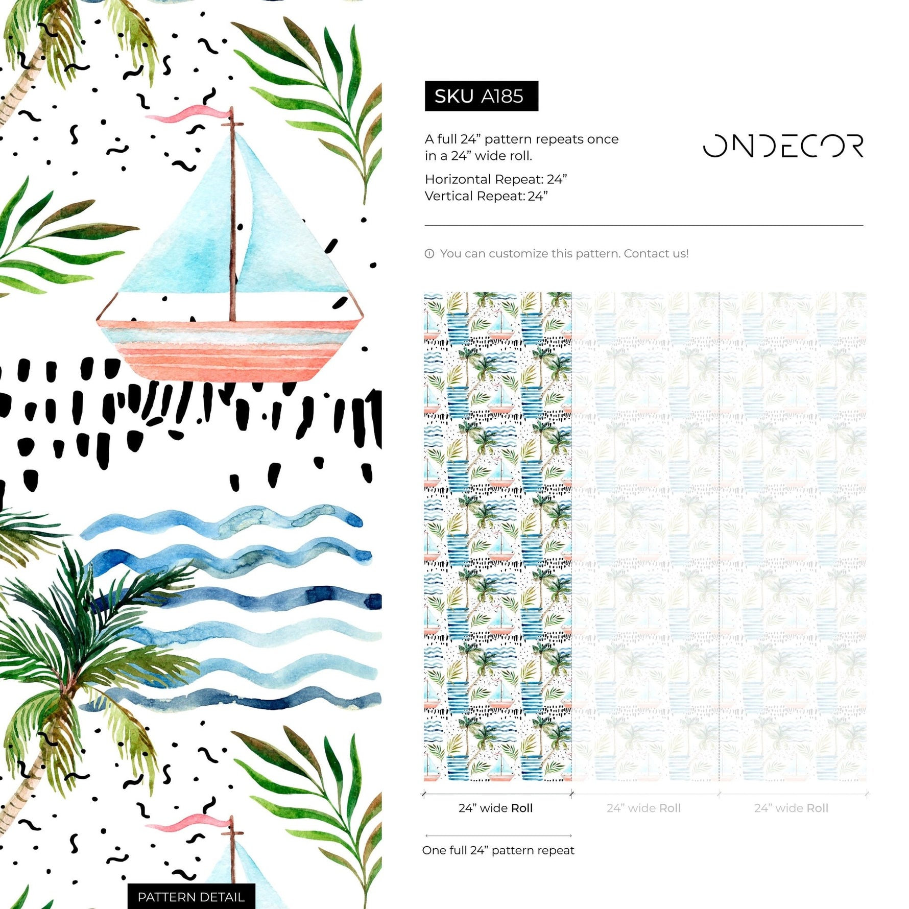 Tropical Escape Wallpaper - A185 - WallTrend