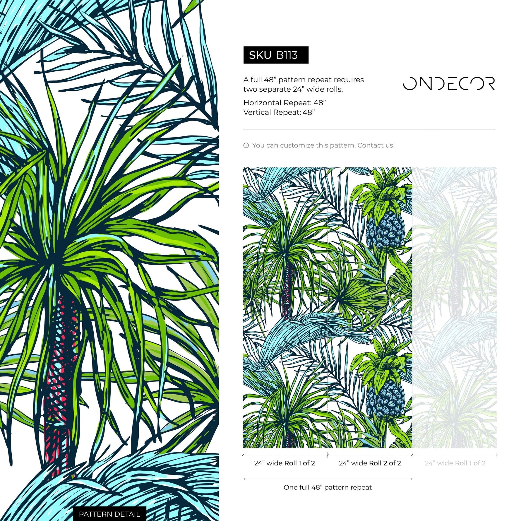 Tropical Escape Wallpaper - B113 - WallTrend