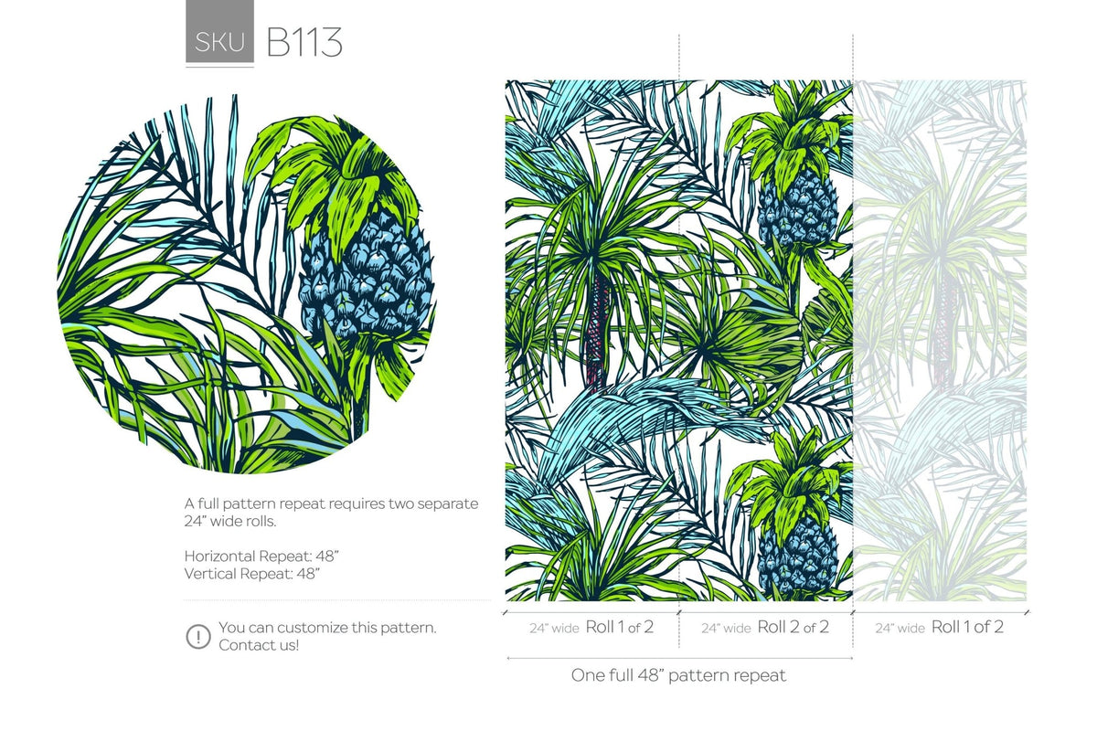 Tropical Escape Wallpaper - B113 - WallTrend