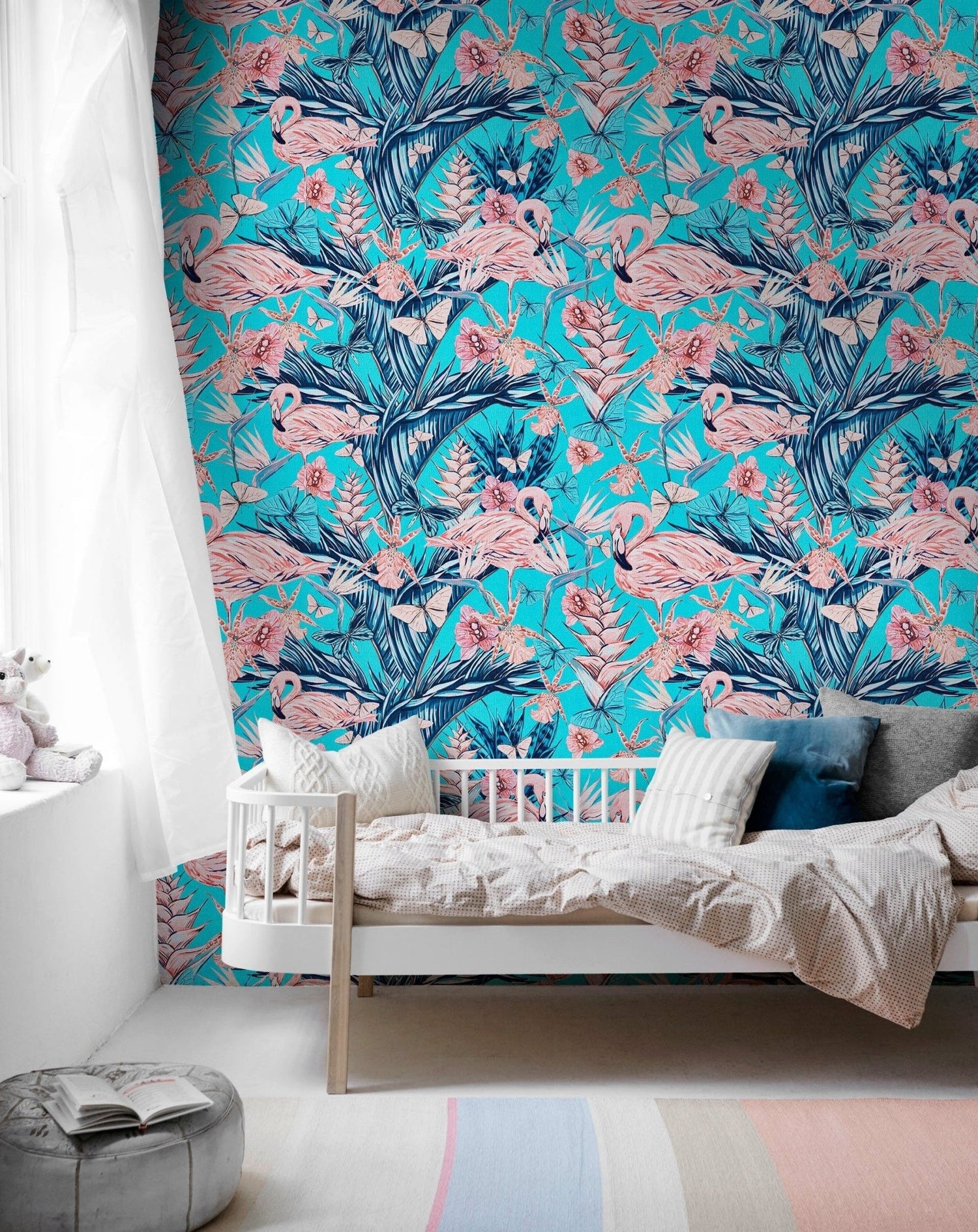 Tropical Flamingo Paradise Wallpaper - B115 - WallTrend