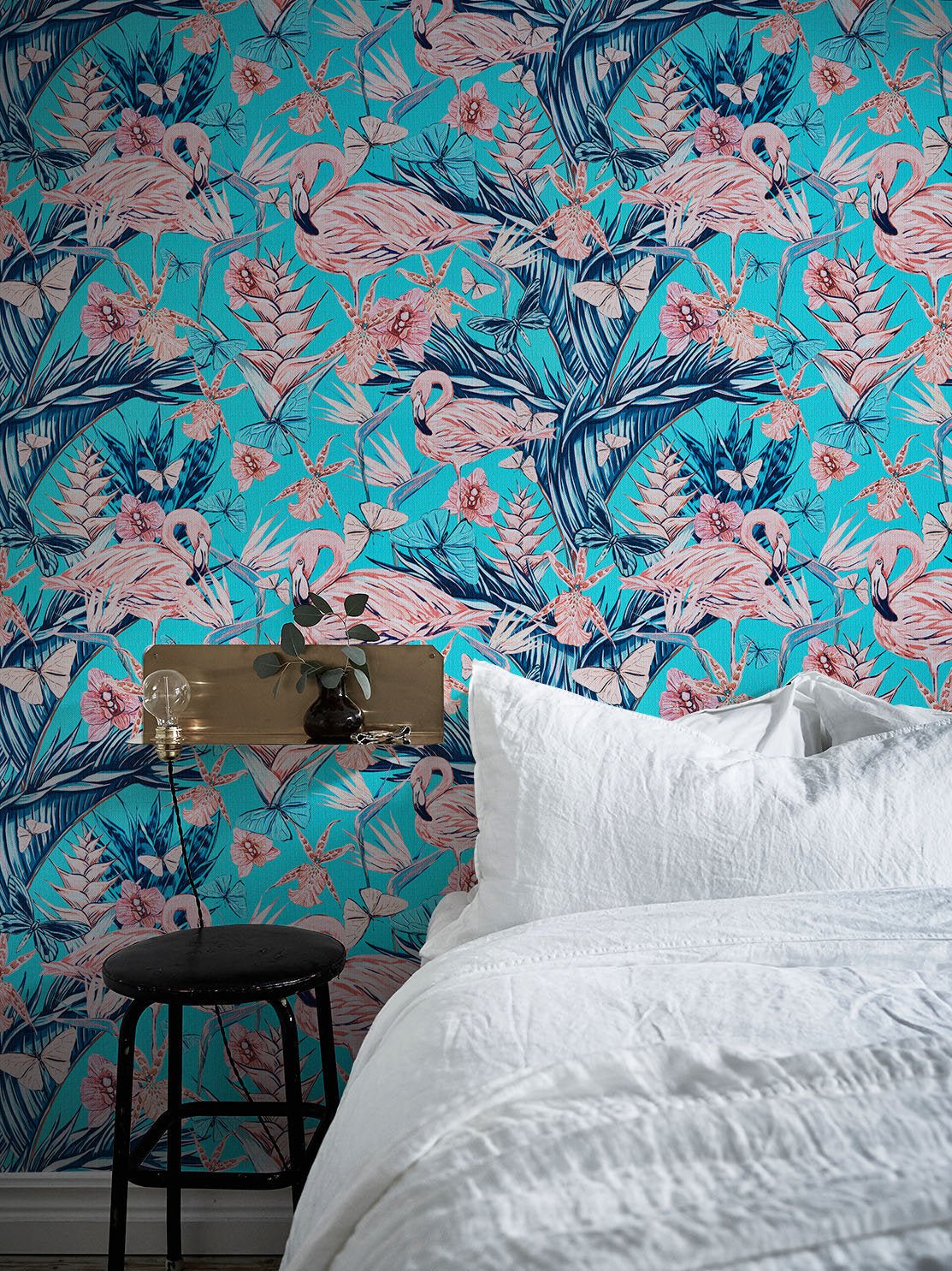 Tropical Flamingo Paradise Wallpaper - B115 - WallTrend