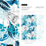 Tropical Flora Illustration Wallpaper - A937 - WallTrend
