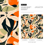 Tropical Flora Symphony Wallpaper - B205 - WallTrend