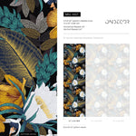 Tropical Floral Elegance Wallpaper - A821 - WallTrend