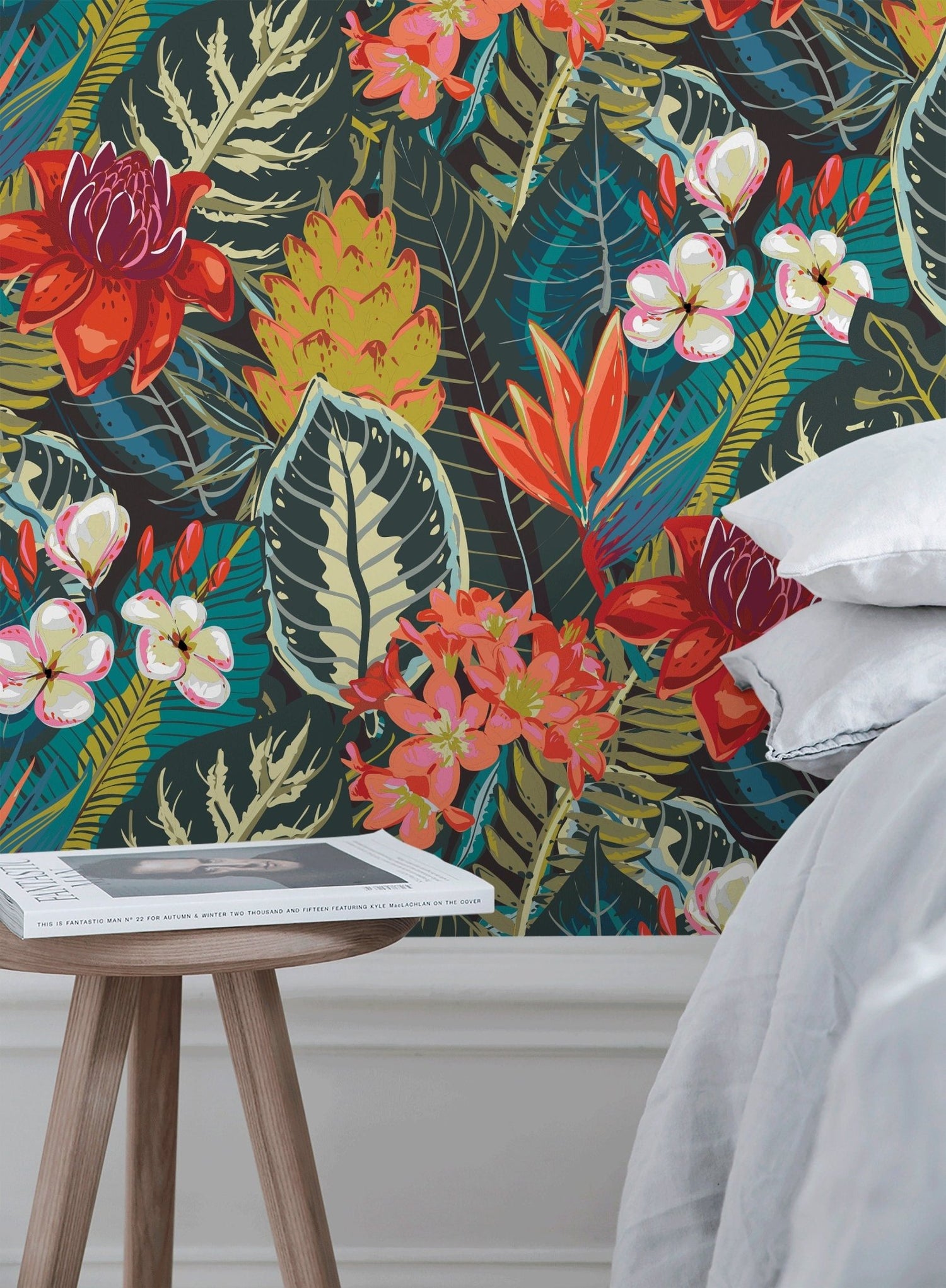 Tropical Floral Elegance Wallpaper - C206 - WallTrend
