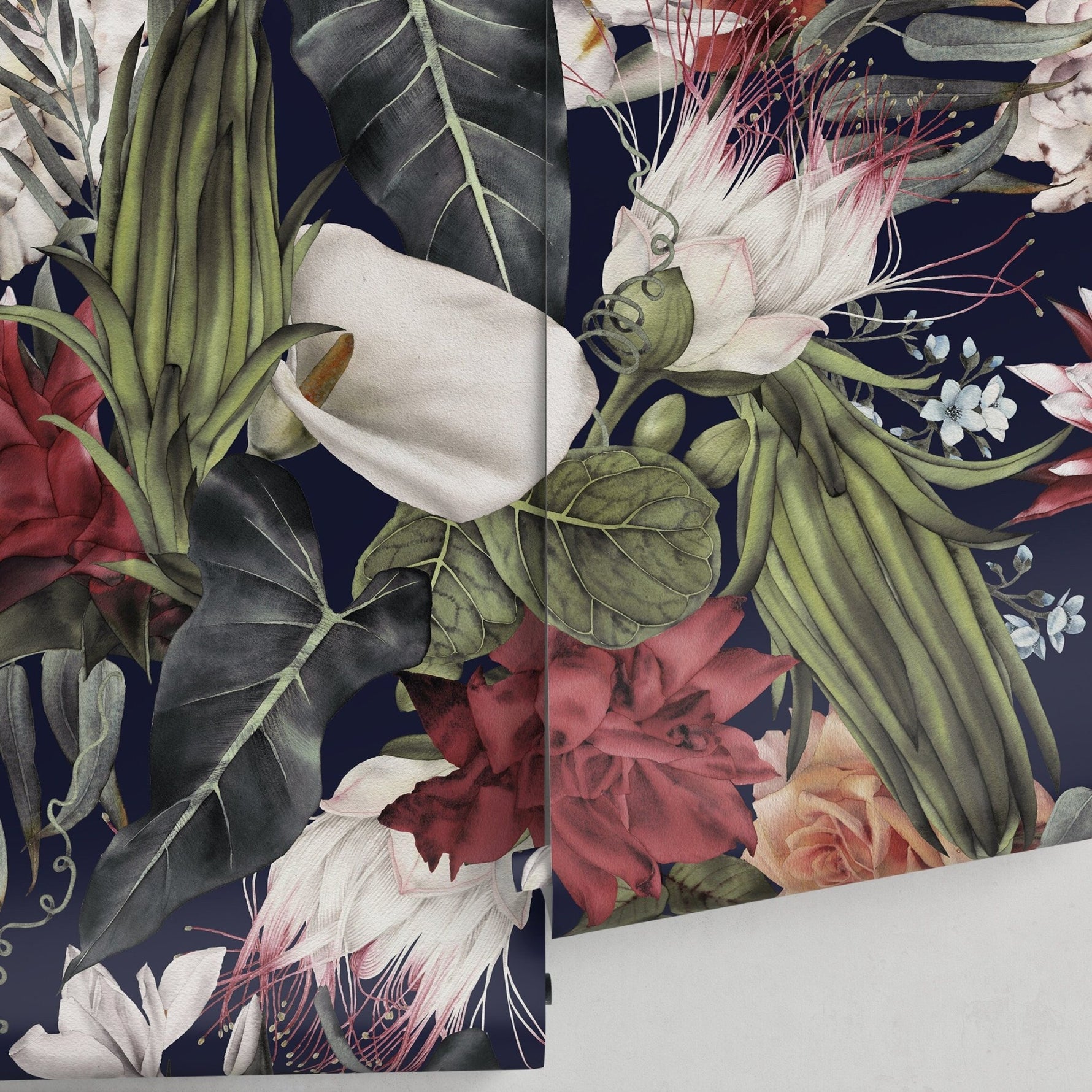 Tropical Floral Extravaganza Wallpaper - A845 - WallTrend