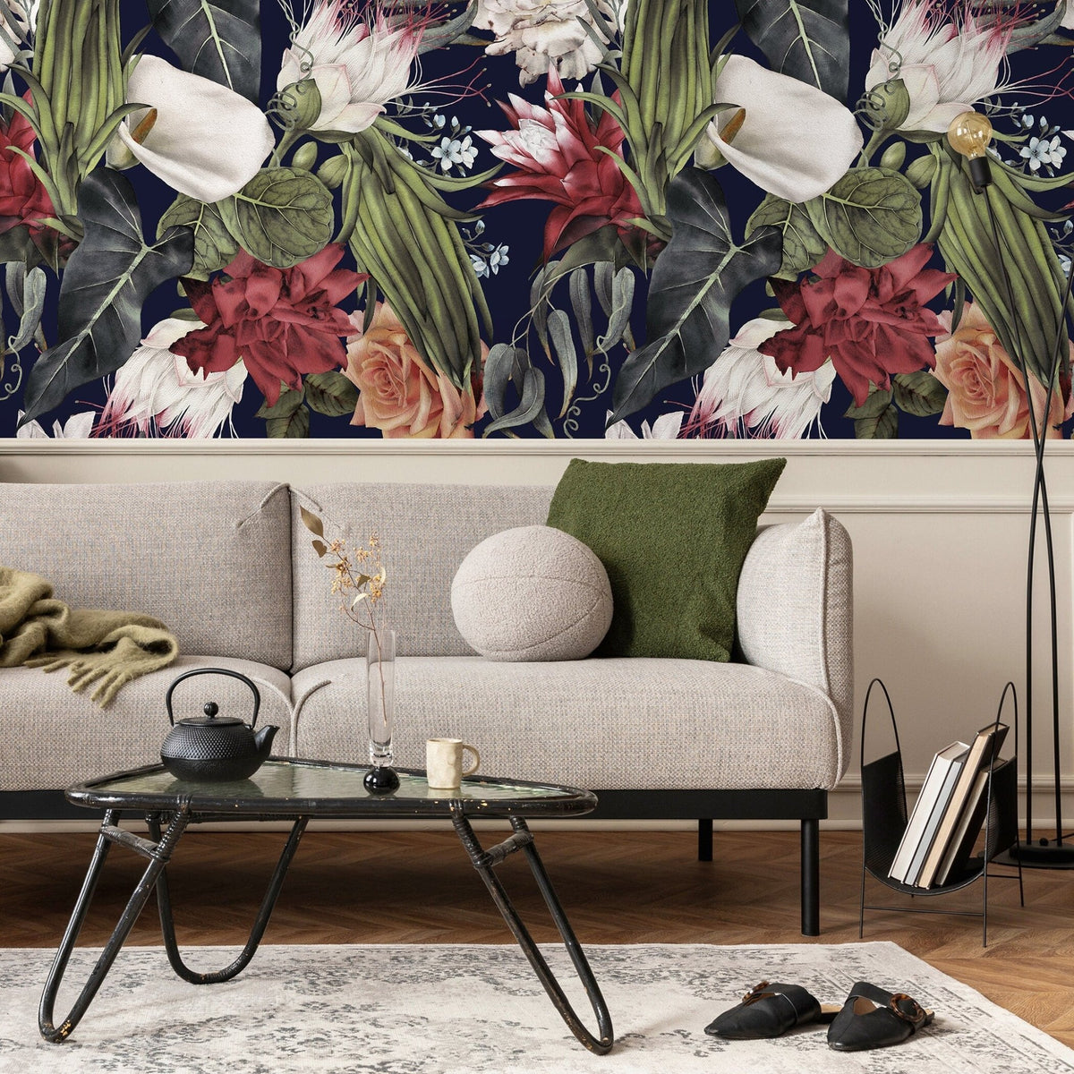 Tropical Floral Extravaganza Wallpaper - A845 - WallTrend