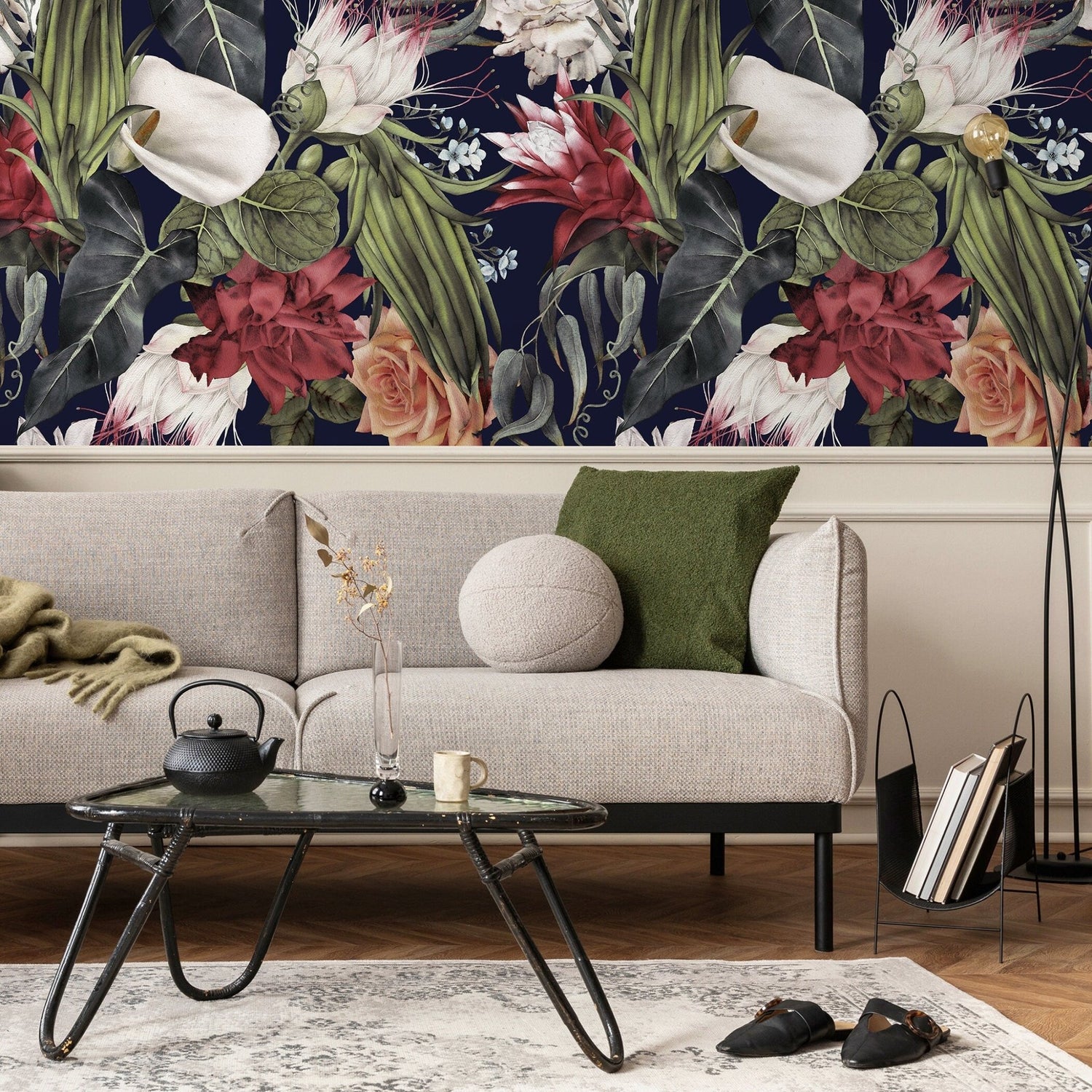 Tropical Floral Extravaganza Wallpaper - A845 - WallTrend