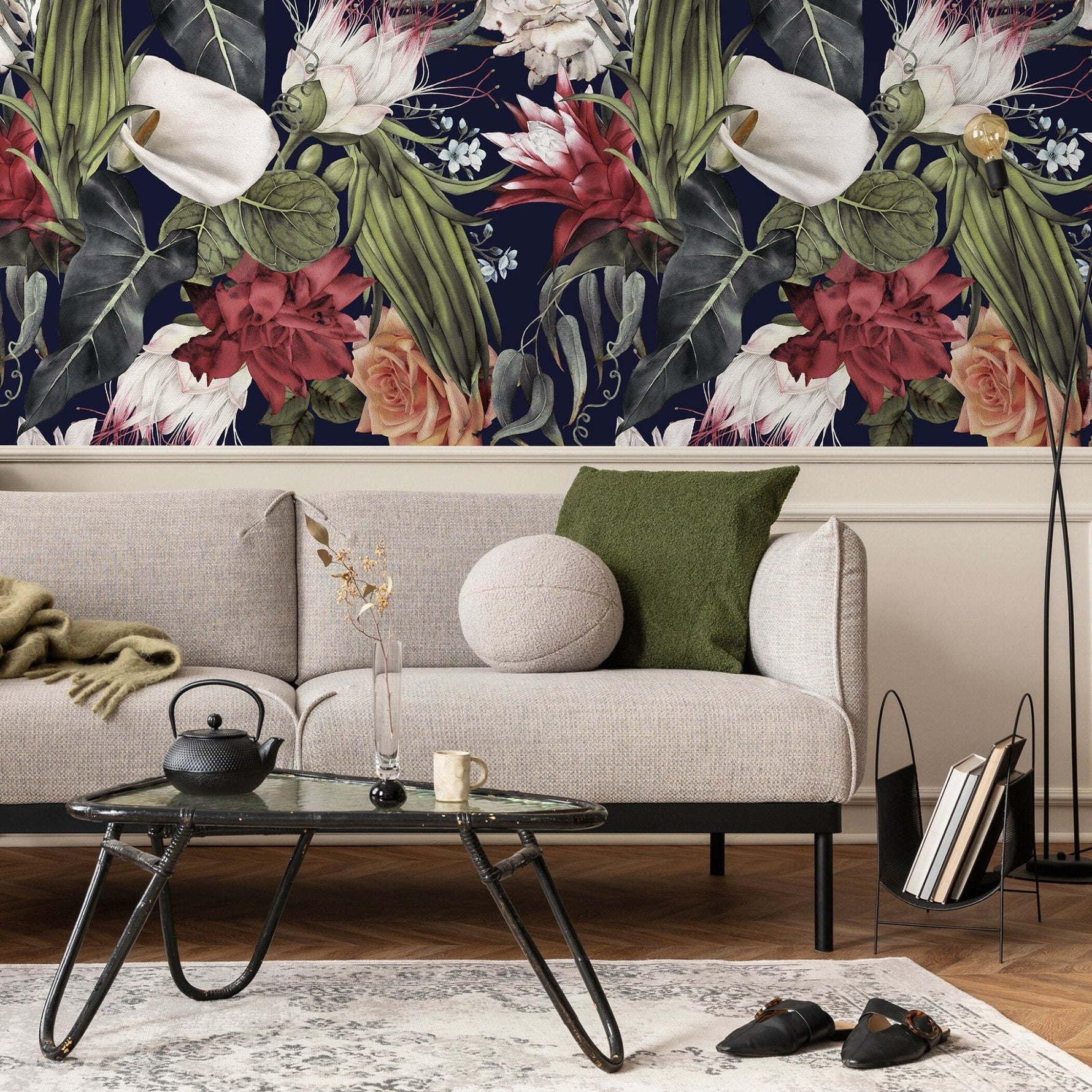 Tropical Floral Extravaganza Wallpaper - A845 - WallTrend