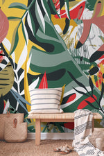 Tropical Foliage Abstract Wallpaper - C134 - WallTrend