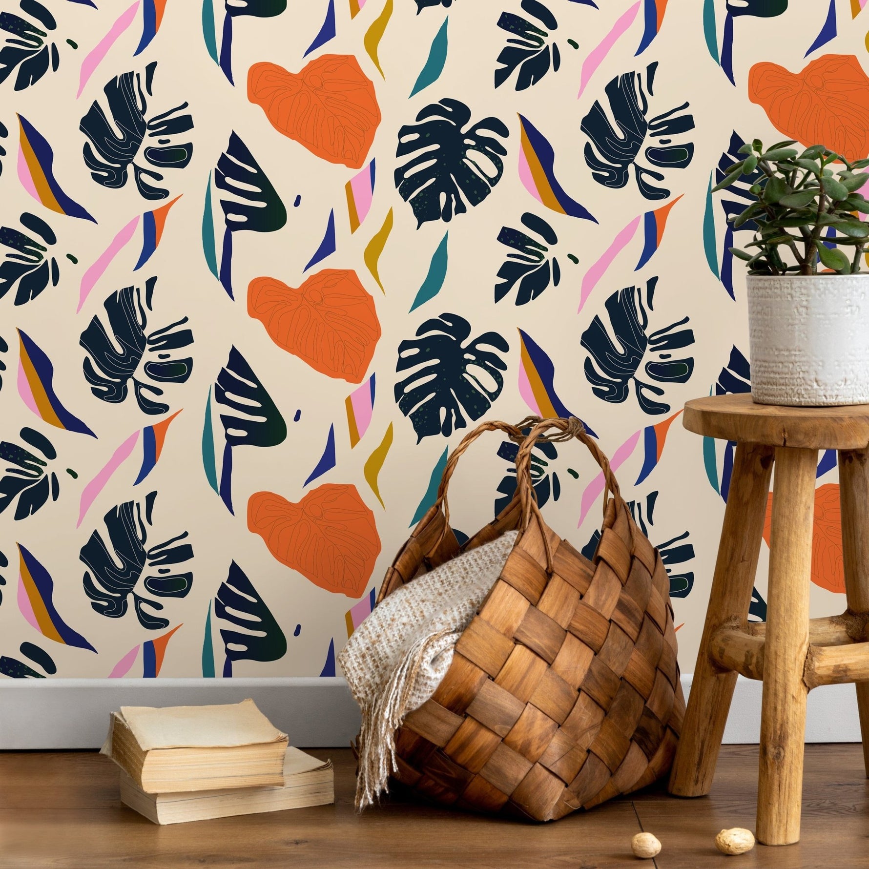 Tropical Foliage Abstract Wallpaper - C332 - WallTrend