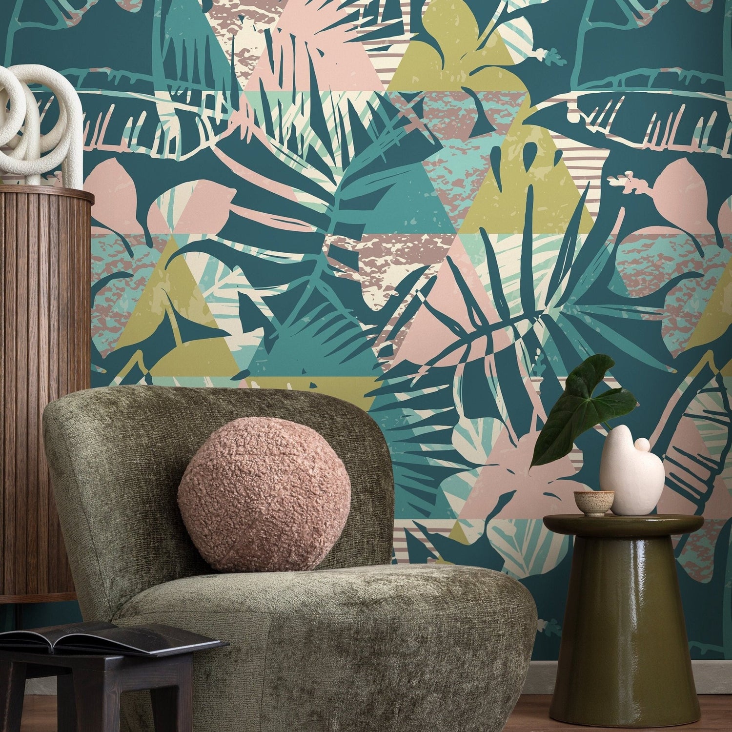 Tropical Foliage Extravaganza Wallpaper - A893 - WallTrend