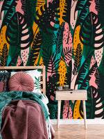 Tropical Foliage Mix Wallpaper - B177 - WallTrend