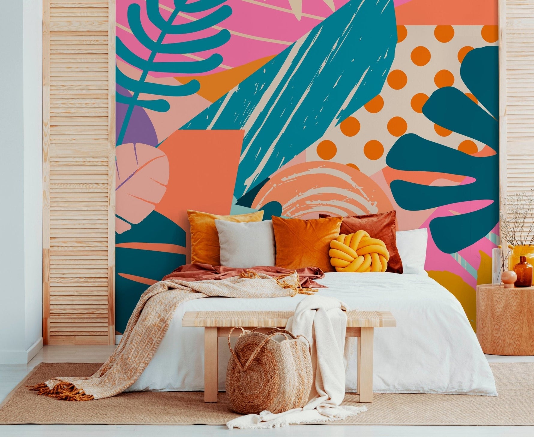 Tropical Foliage Mix Wallpaper - C106 - WallTrend