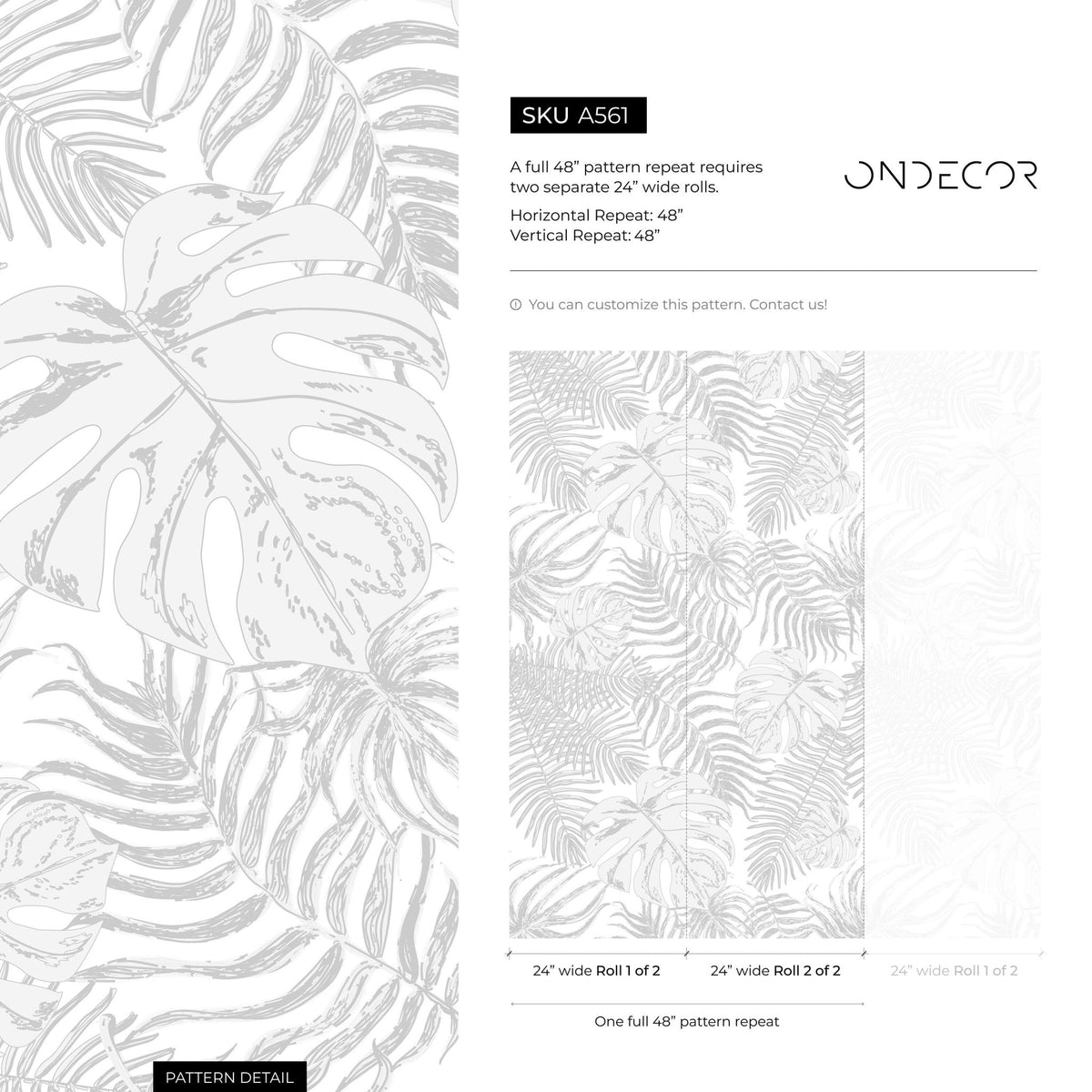 Tropical Foliage Wallpaper - A561 - WallTrend