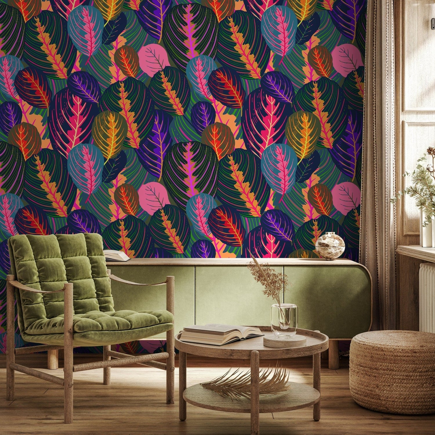 Tropical Foliage Wallpaper - A952 - WallTrend