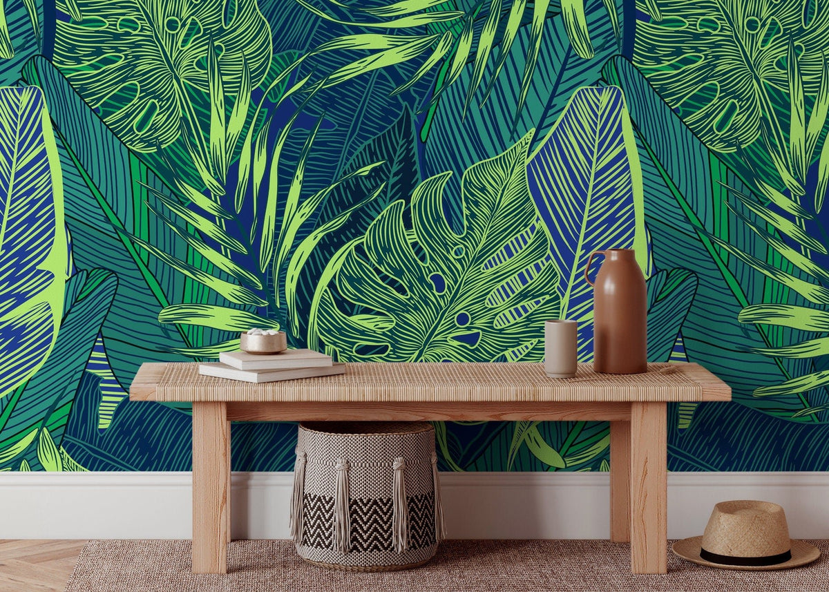 Tropical Foliage Wallpaper - B131 - WallTrend