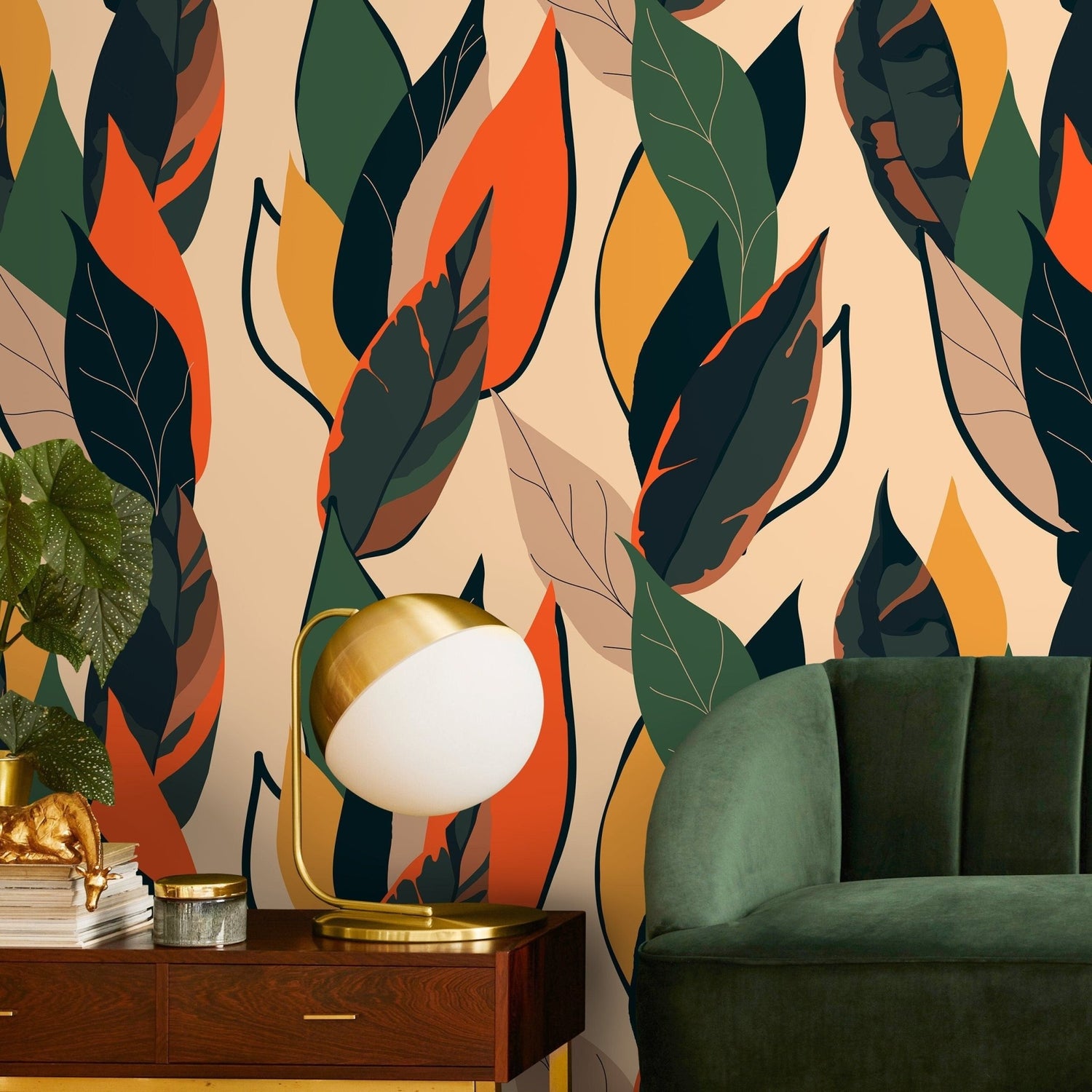 Tropical Foliage Wallpaper - B213 - WallTrend
