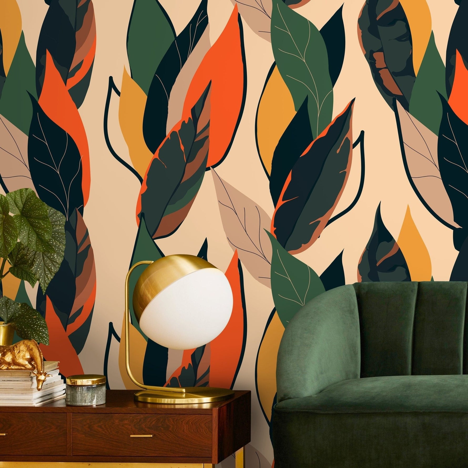 Tropical Foliage Wallpaper - B213 - WallTrend