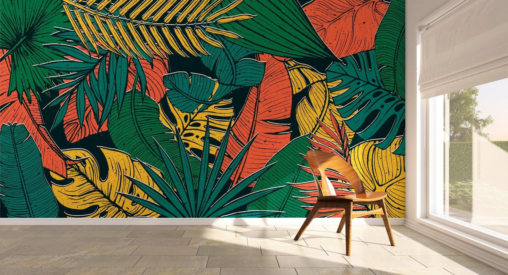 Tropical Foliage Wallpaper - B555 - WallTrend