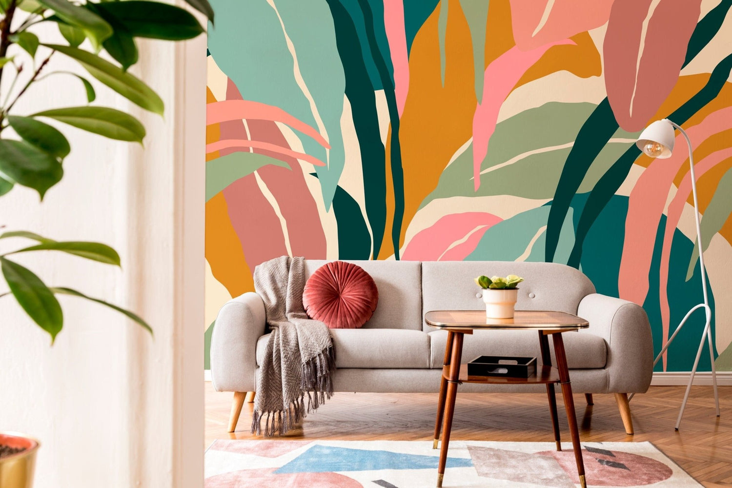 Tropical Foliage Wallpaper - B634 - WallTrend