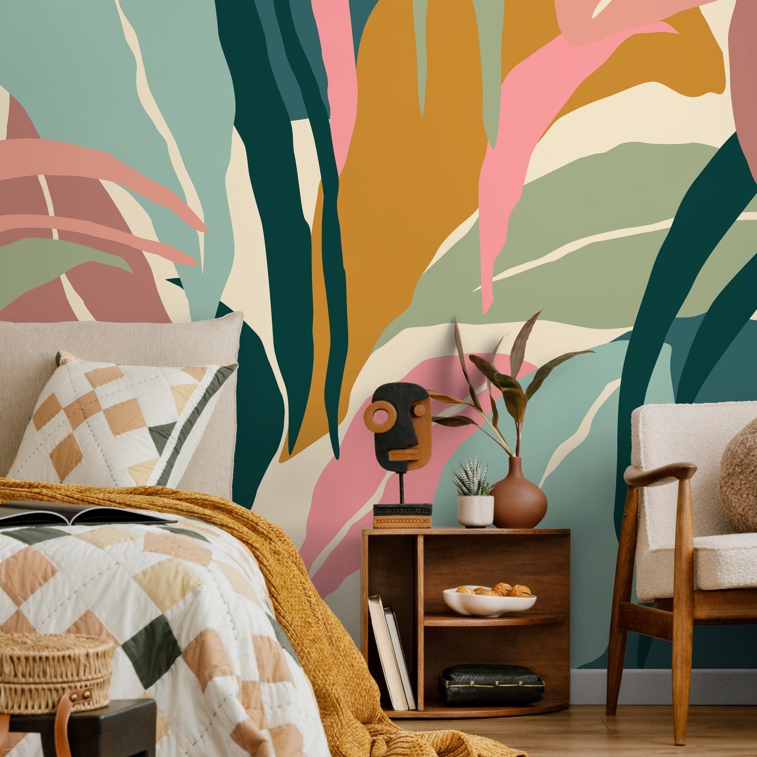 Tropical Foliage Wallpaper - B634 - WallTrend