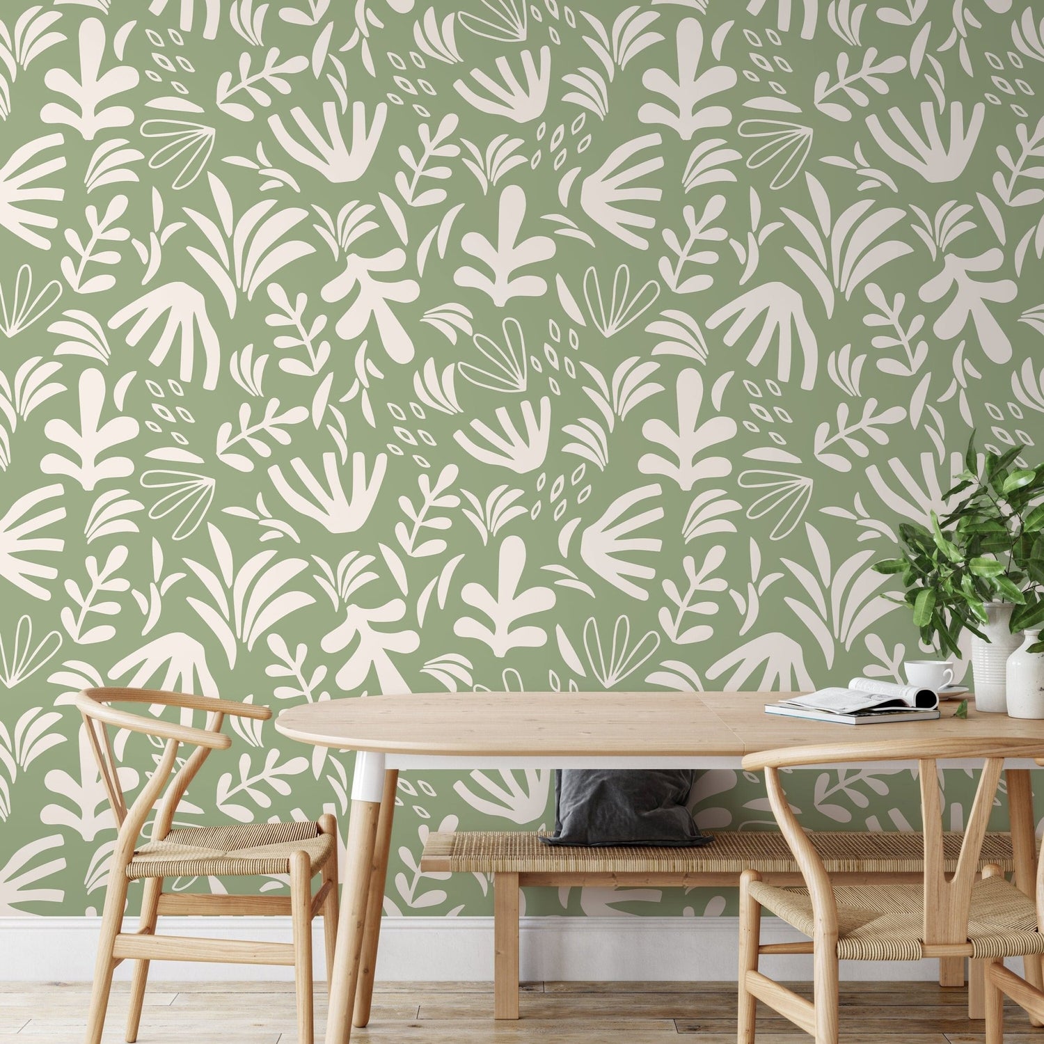 Tropical Foliage Wallpaper - D676 - WallTrend