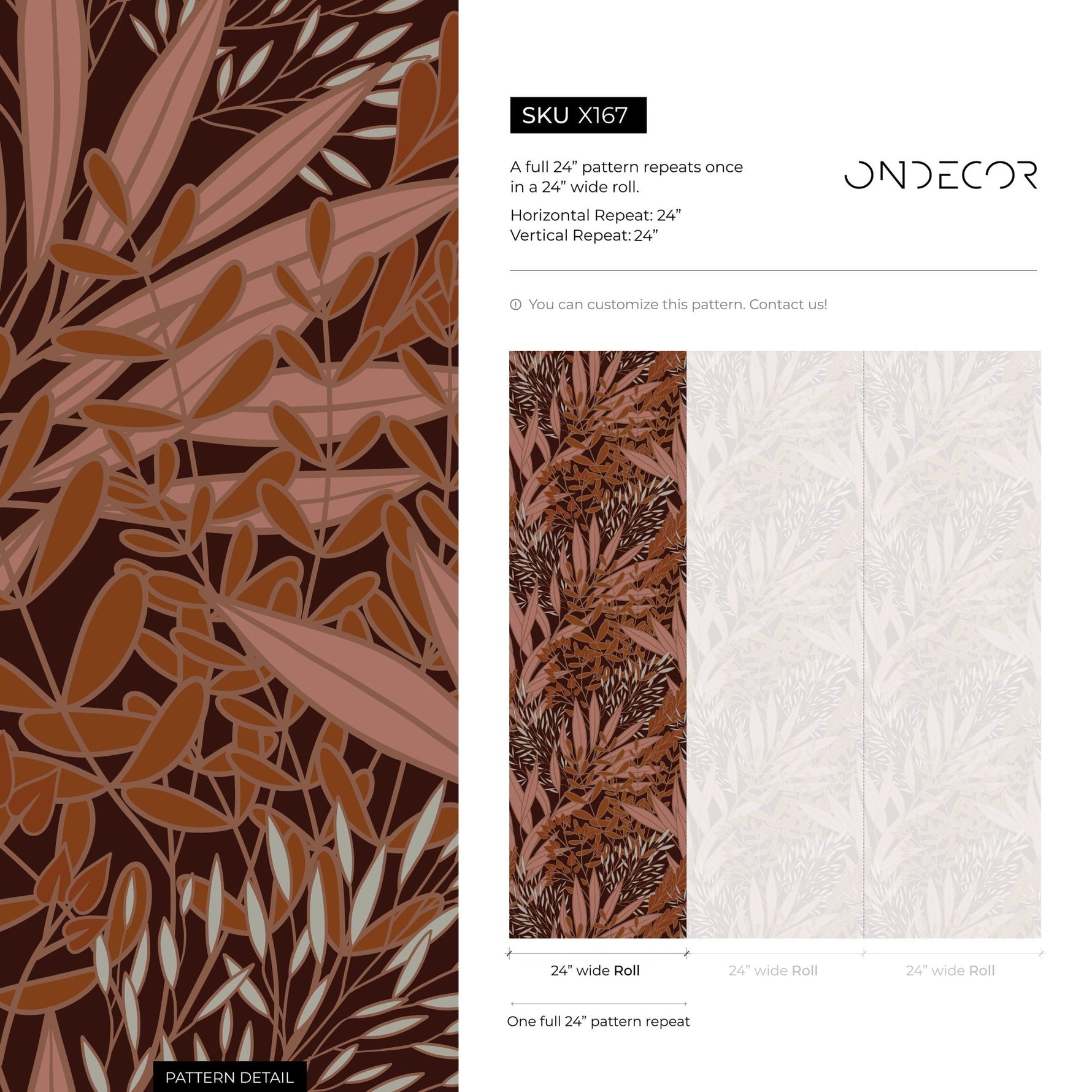 Tropical Foliage Wallpaper - X167 - WallTrend