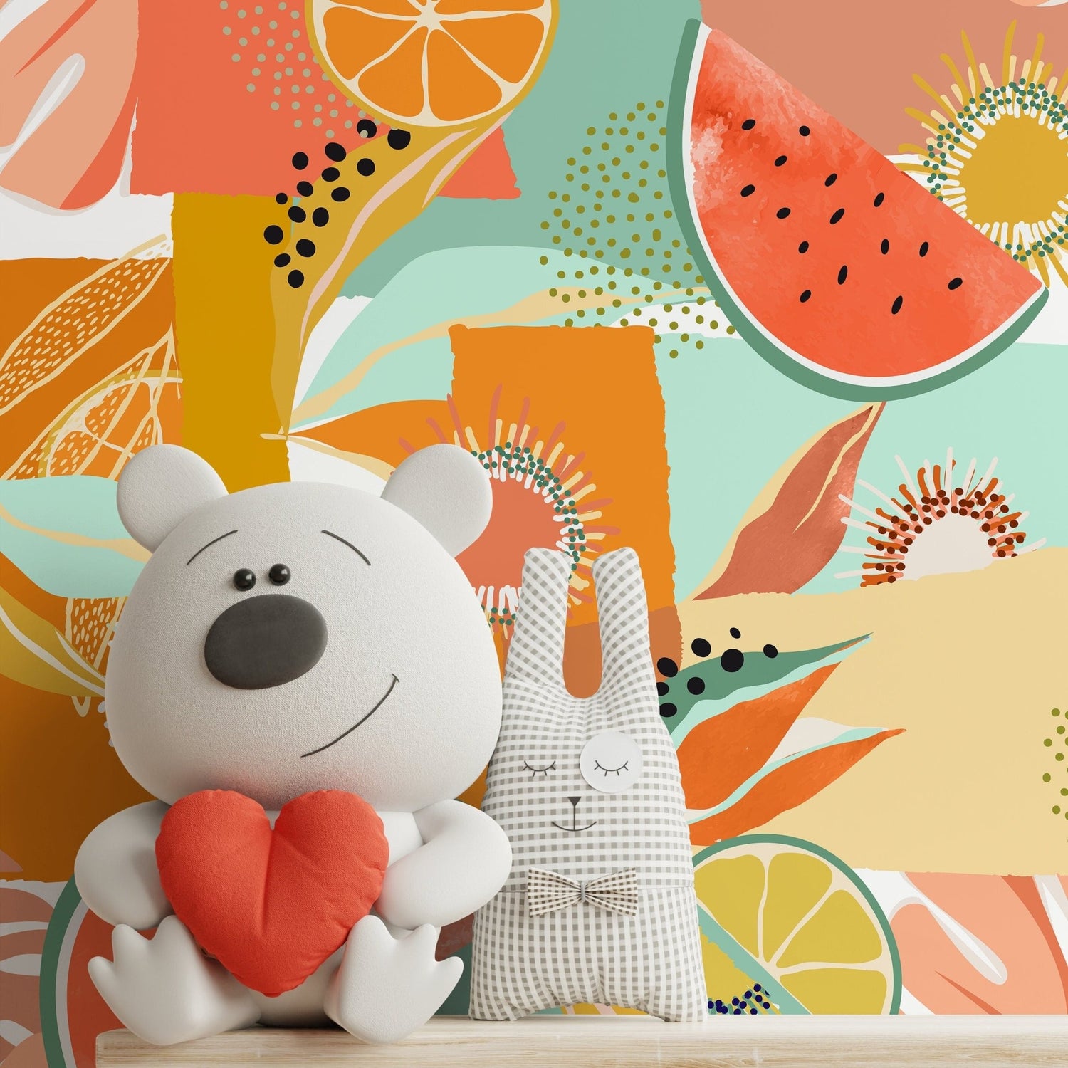 Tropical Fruit Fiesta Wallpaper - C456 - WallTrend
