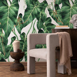 Tropical Green Leaves Wallpaper - A842 - WallTrend
