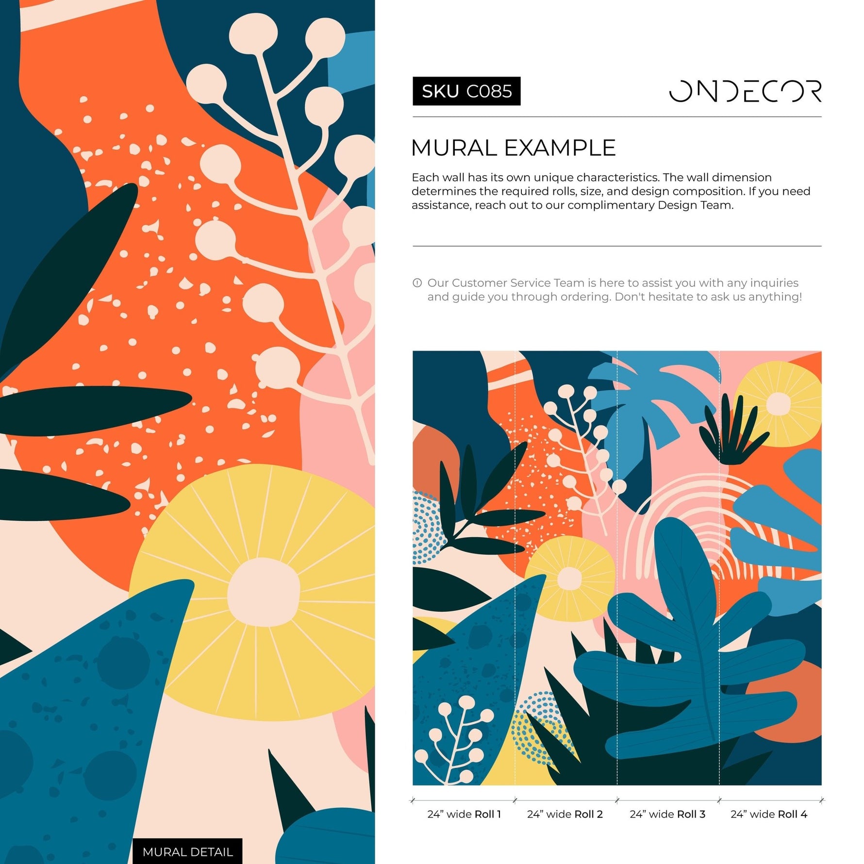 Tropical Harmony Wallpaper - C085 - WallTrend