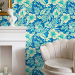 Tropical Hibiscus Bloom Wallpaper - A971 - WallTrend
