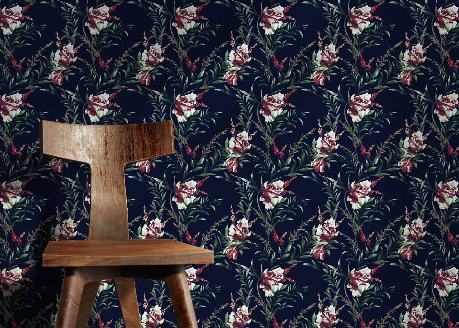 Tropical Hibiscus Elegance Wallpaper - D546 - WallTrend