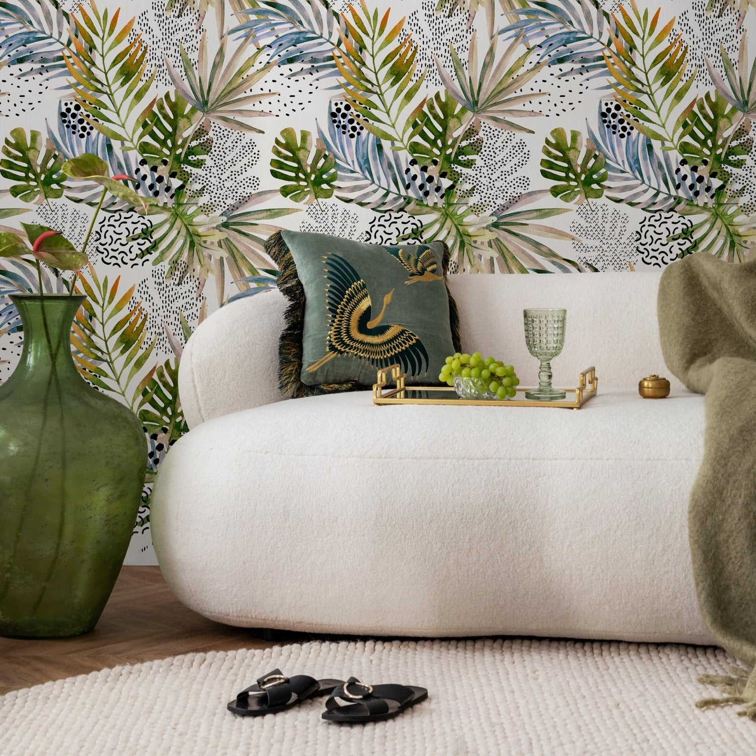 Tropical Jungle Harmony Wallpaper - B002 - WallTrend